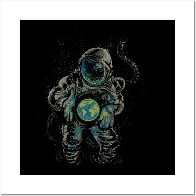 Astronaut Love Earth by Tobe Fonseca Wall Art by Tobe_Fonseca